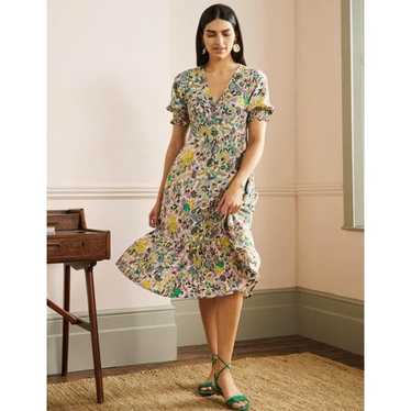 Boden Midi Tea Dress - Milkshake, Tropic Meadow  … - image 1