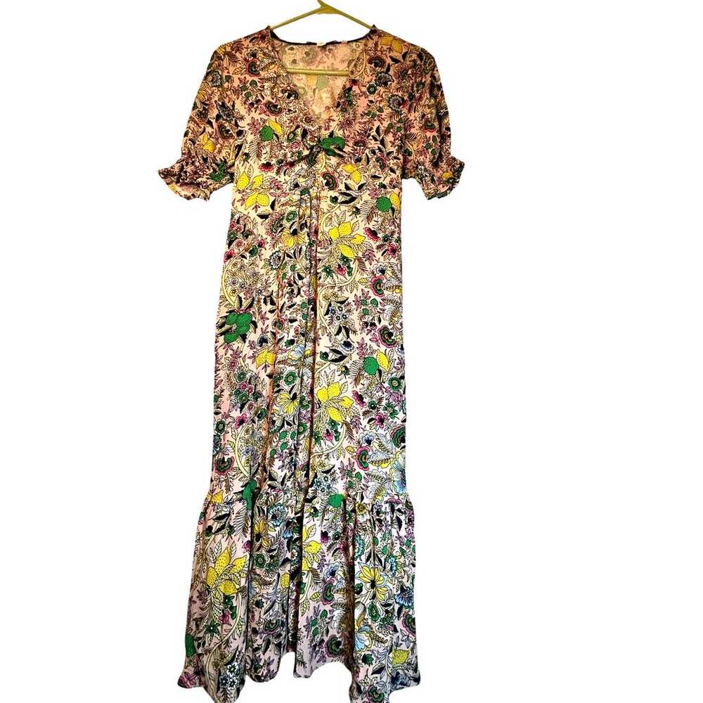 Boden Midi Tea Dress - Milkshake, Tropic Meadow  … - image 3