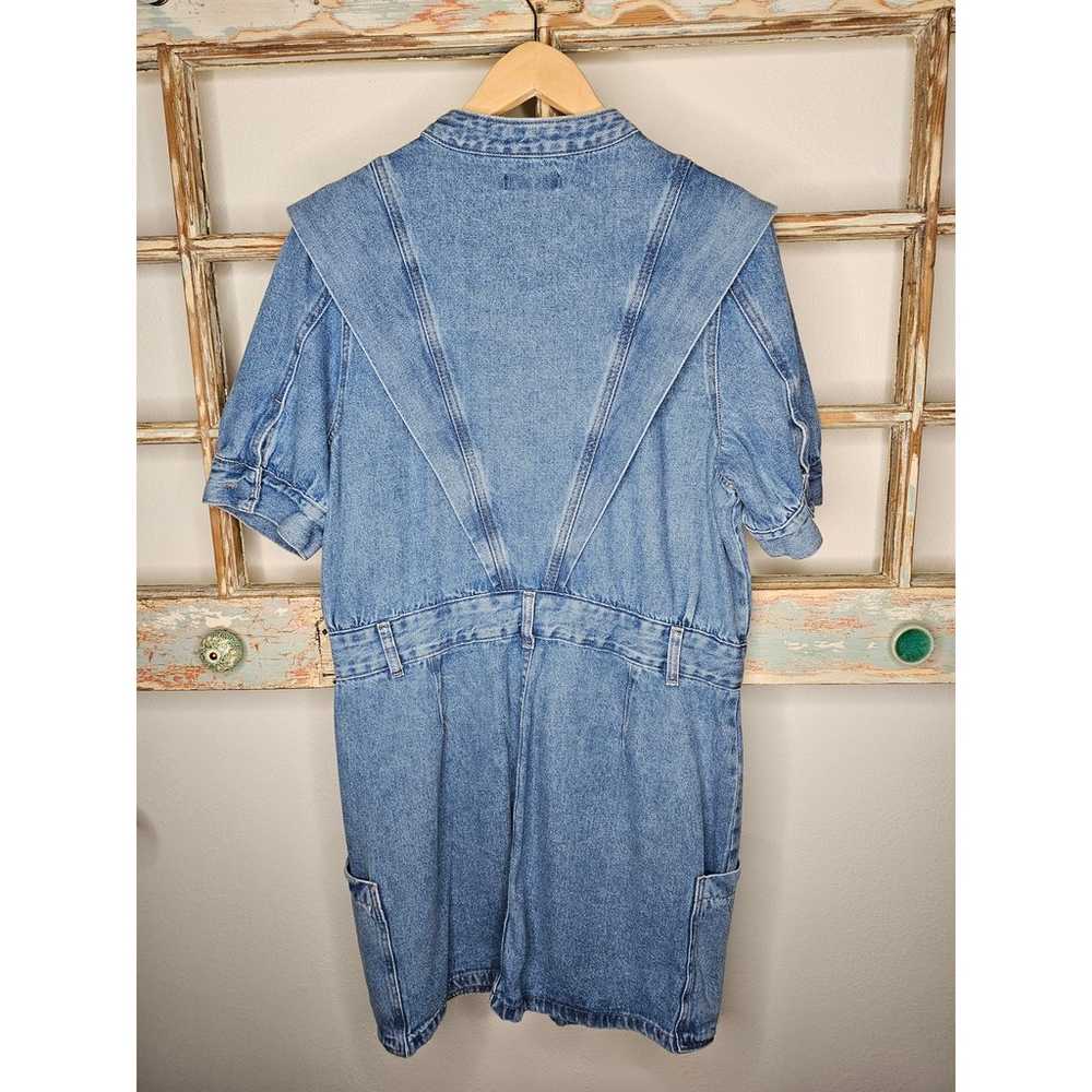 Vintage 80's Denim Jeanswear Dress with pockets L… - image 3