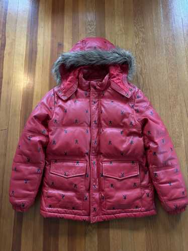 Playboy × Supreme Playboy Red Leather Fur Hood Par