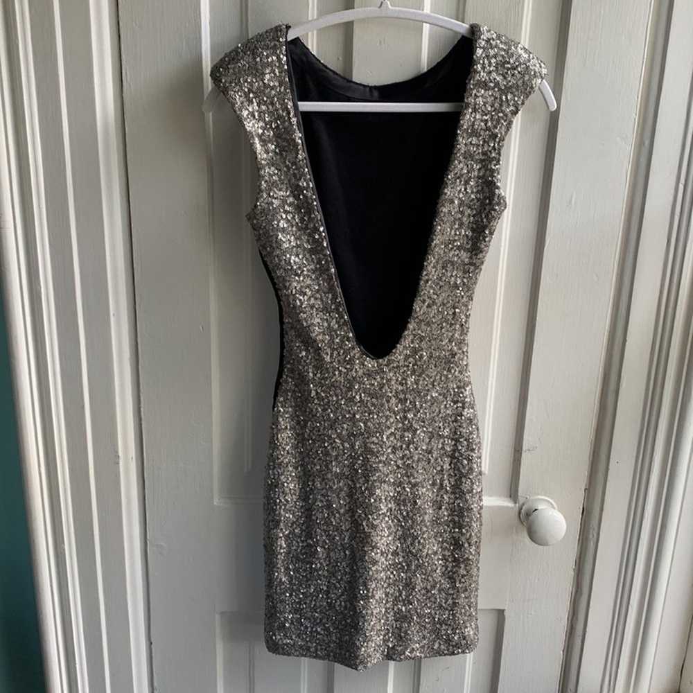 Zara Sequin Open Back Mini Dress - image 7