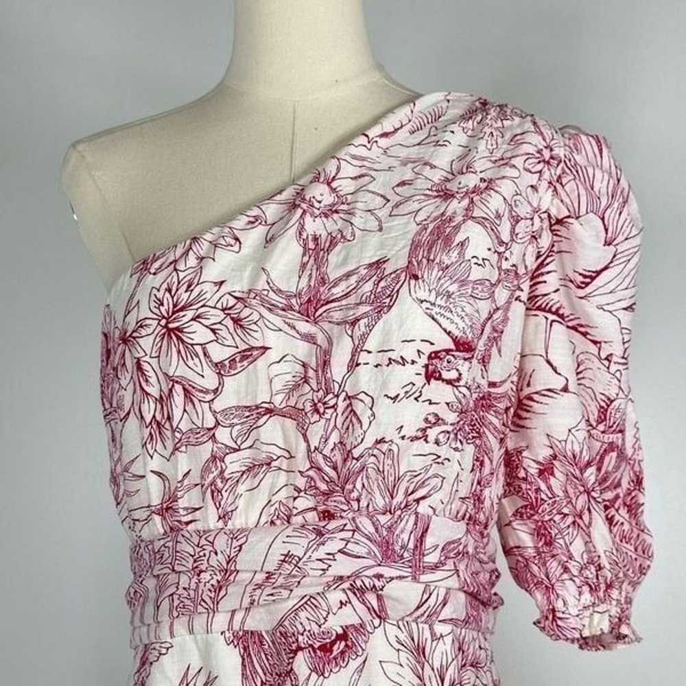 Express One Shoulder Puff Sleeve Floral Bird Prin… - image 9