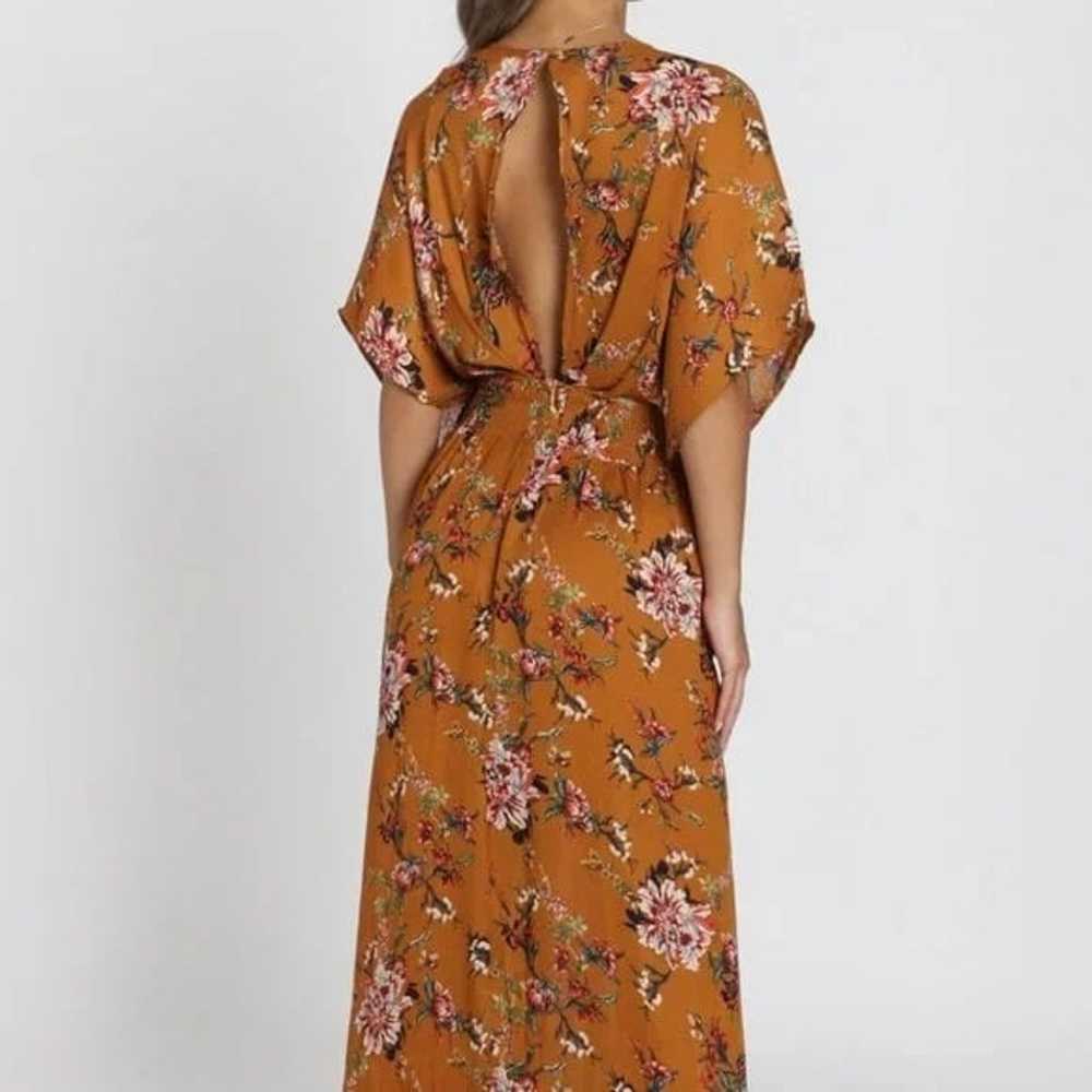 Showpo Vacay Ready Deep Plunge Mustard Floral Thi… - image 3