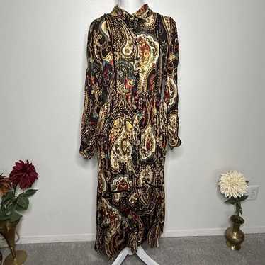 Zara Artsy Embroidered Button Front Kimono Duster sold