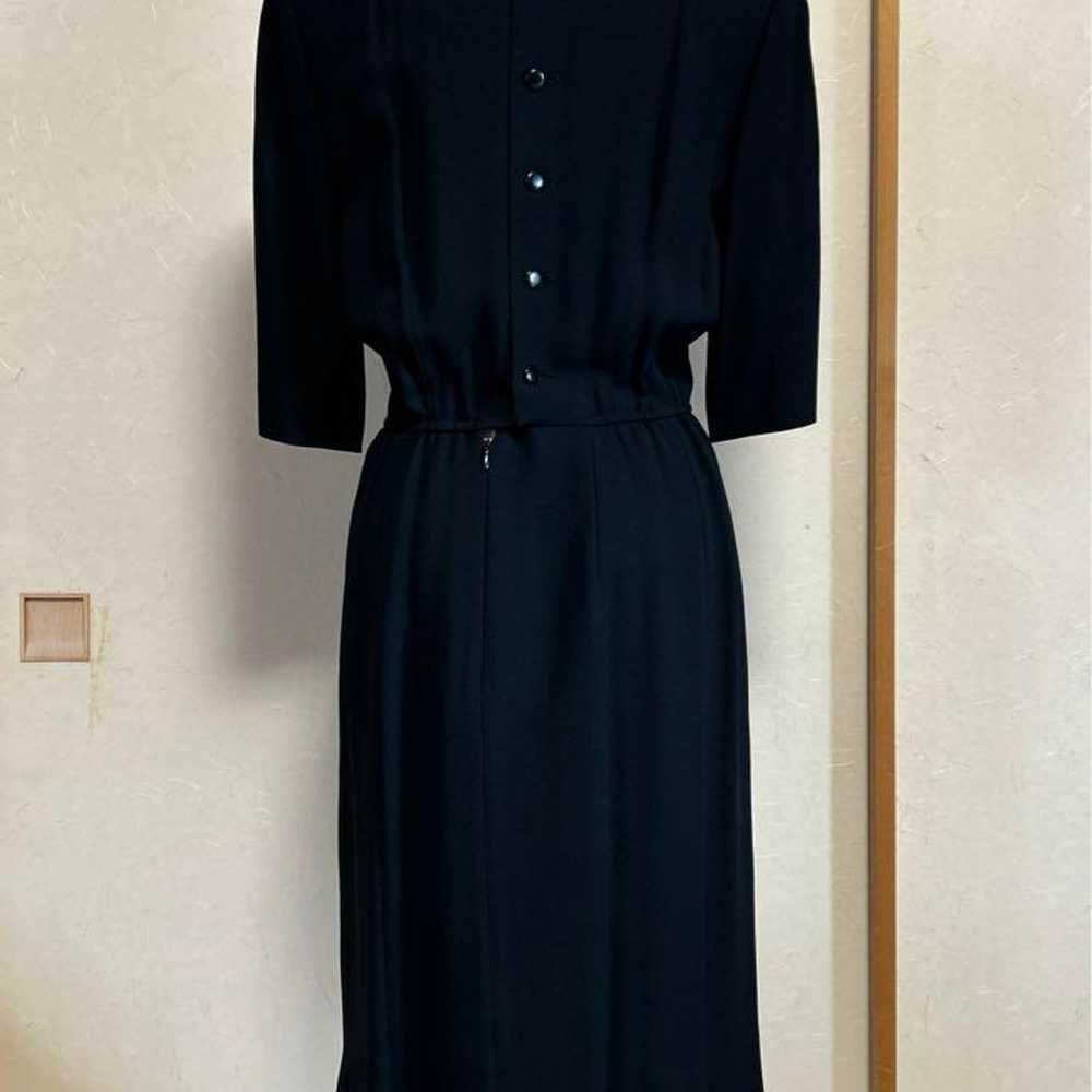 Jun Ashida Black Short Sleeve Dress with Ribbon - image 3