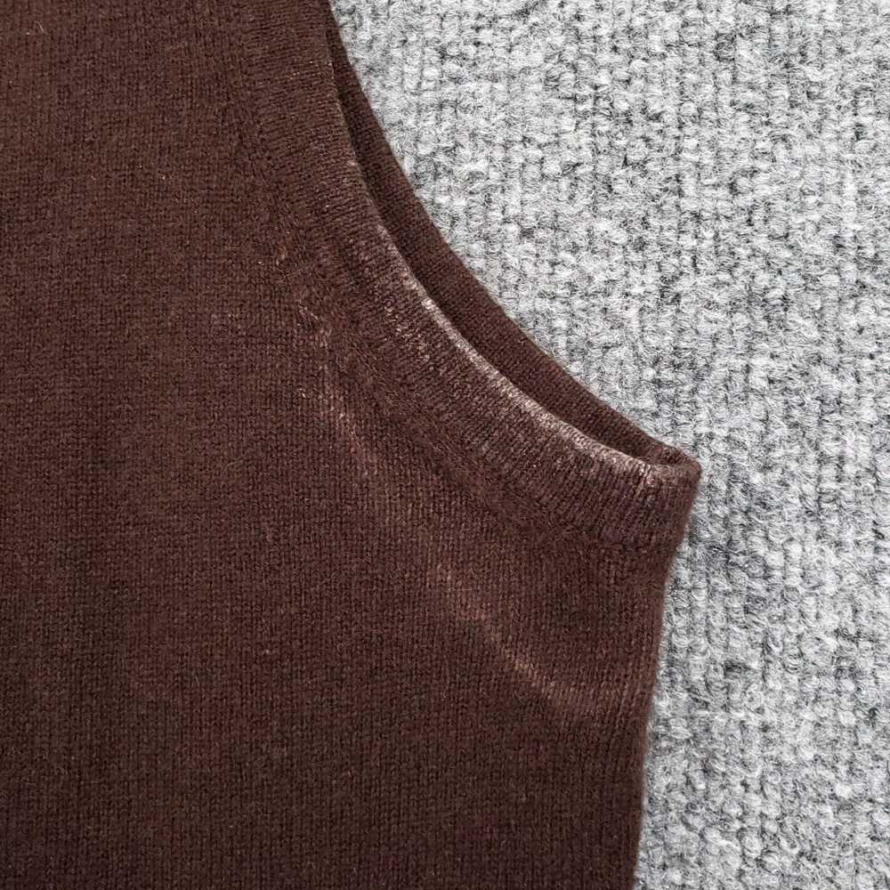 Vintage Womens Brown Cashmere Pullover Knit Round… - image 3