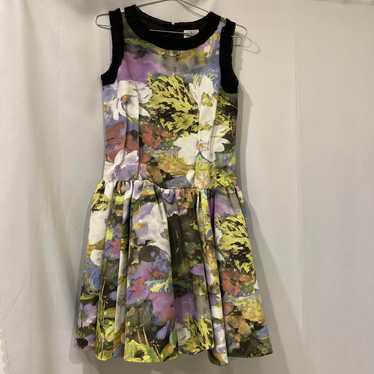 LANVIN en bleu Floral Print Sleeveless Dress - image 1