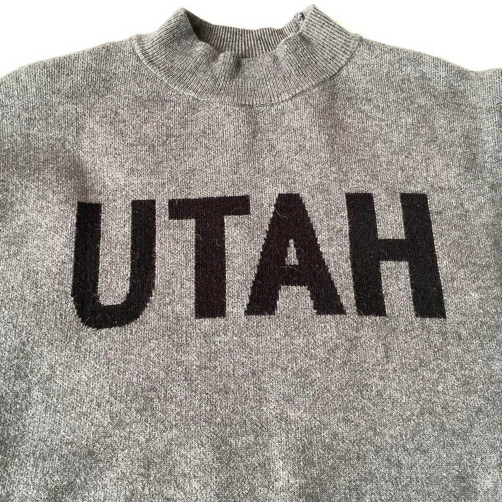 CLOCHE UTAH Logo Knit One-Piece Dress Gray Long K… - image 11