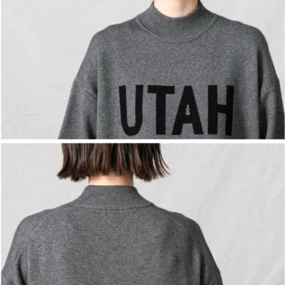 CLOCHE UTAH Logo Knit One-Piece Dress Gray Long K… - image 5