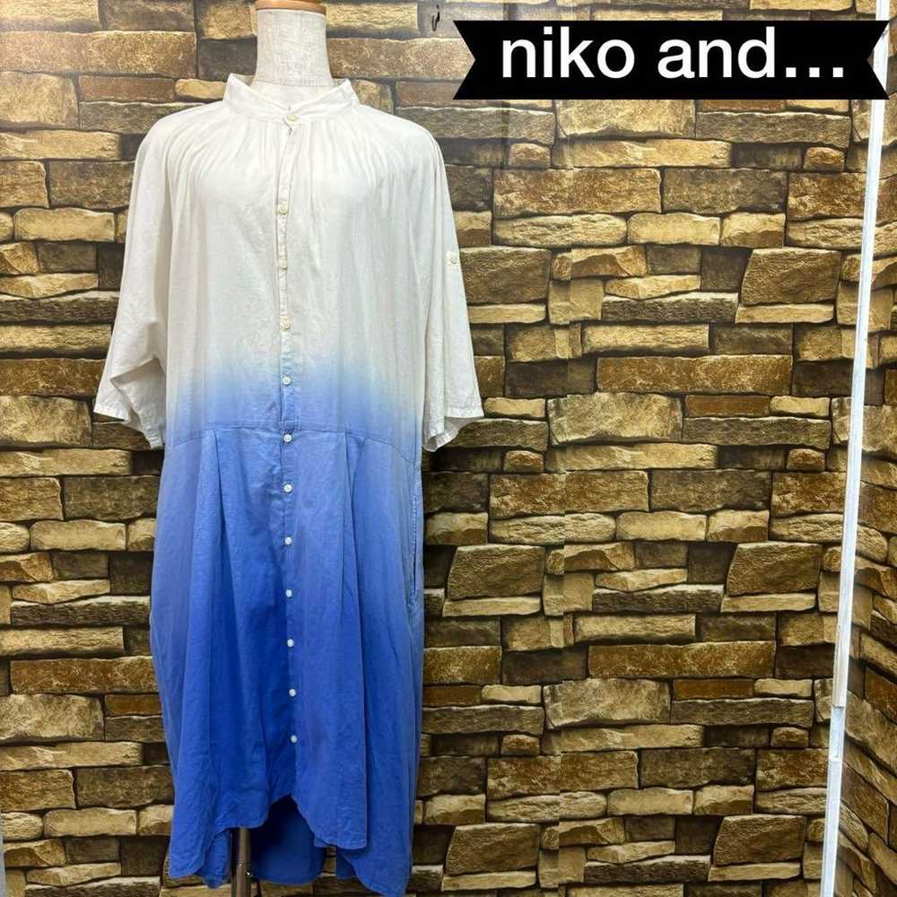 b0979 niko and... Gradient Shirt Dress - image 1