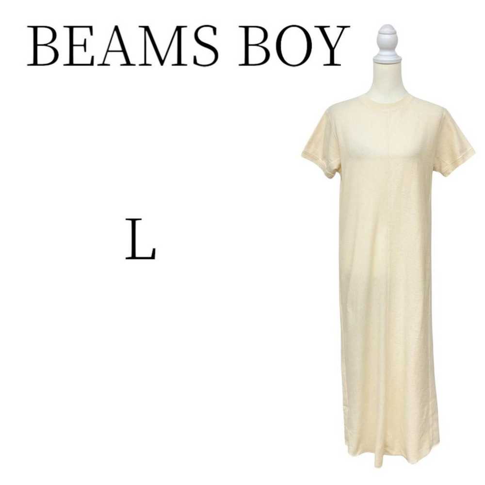 BEAMS BOY Ivory Long Dress L - image 1