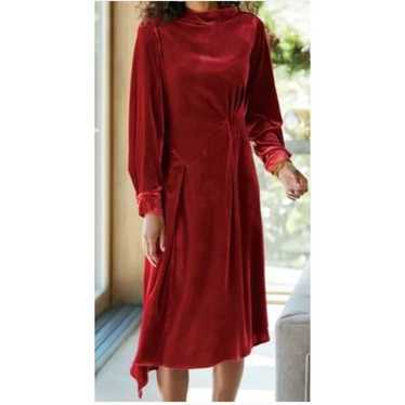 Soft Surroundings velvet Midi dress womens 18 NEW… - image 1