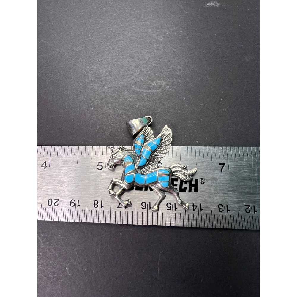 Other Turquoise and lab opal Pegasus unicorn 925 … - image 5