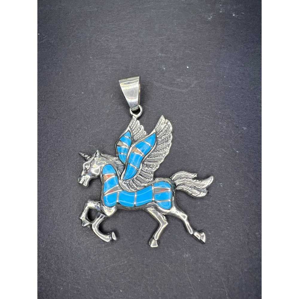 Other Turquoise and lab opal Pegasus unicorn 925 … - image 9