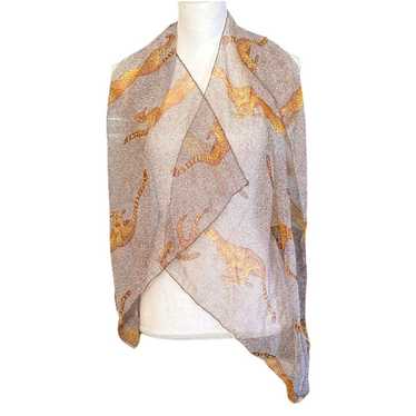 Brand Vintage 70’s Sheer Cheetah Print Scarf