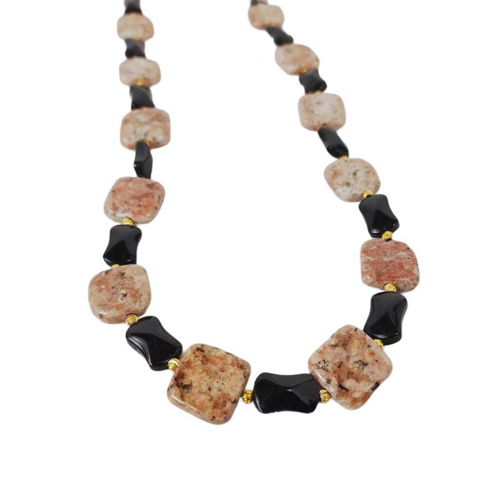 Vintage Speckled Jasper & Black Tourmaline Stone … - image 2