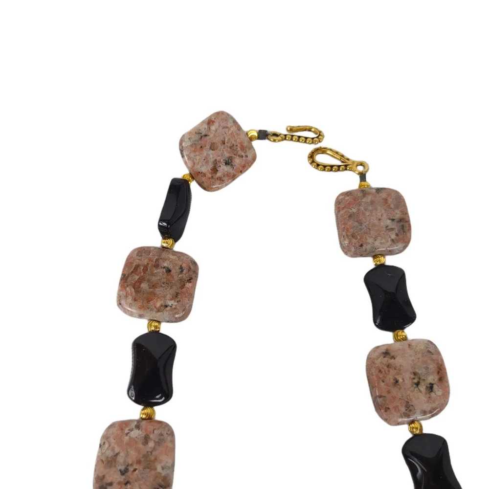 Vintage Speckled Jasper & Black Tourmaline Stone … - image 4