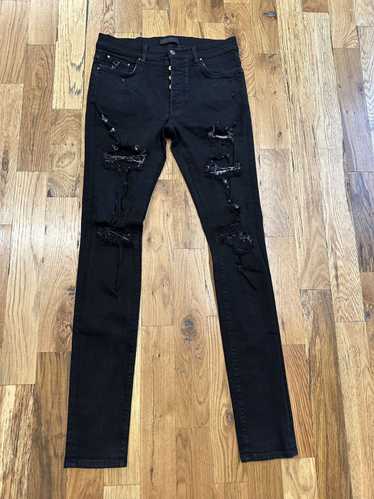 Amiri Amiri Ripped Distressed Black Denim Jeans Si