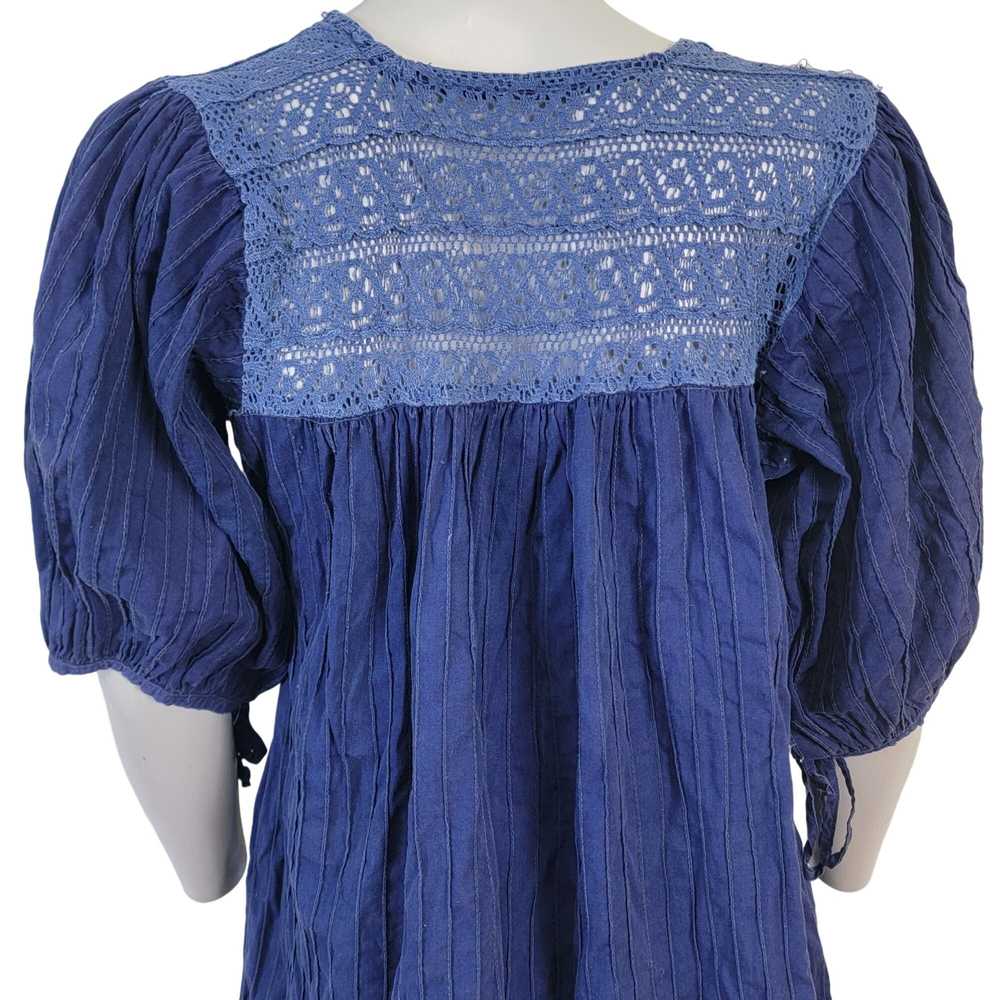 Vintage Vintage 70s Midi Dress Women Medium Embro… - image 7