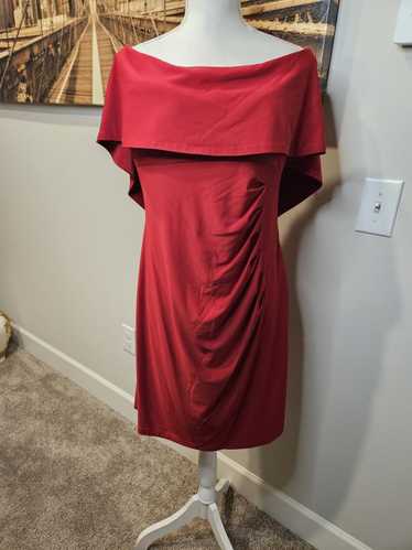 Designer G1K Elegant Off-Shoulder Red Dress with R