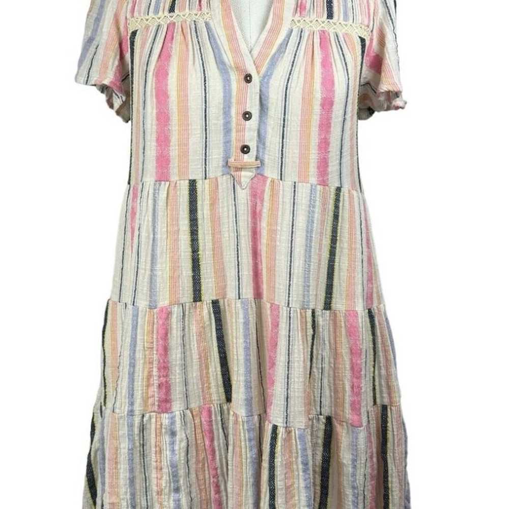 Anthropologie Georgina Multicolor Striped Crotche… - image 1