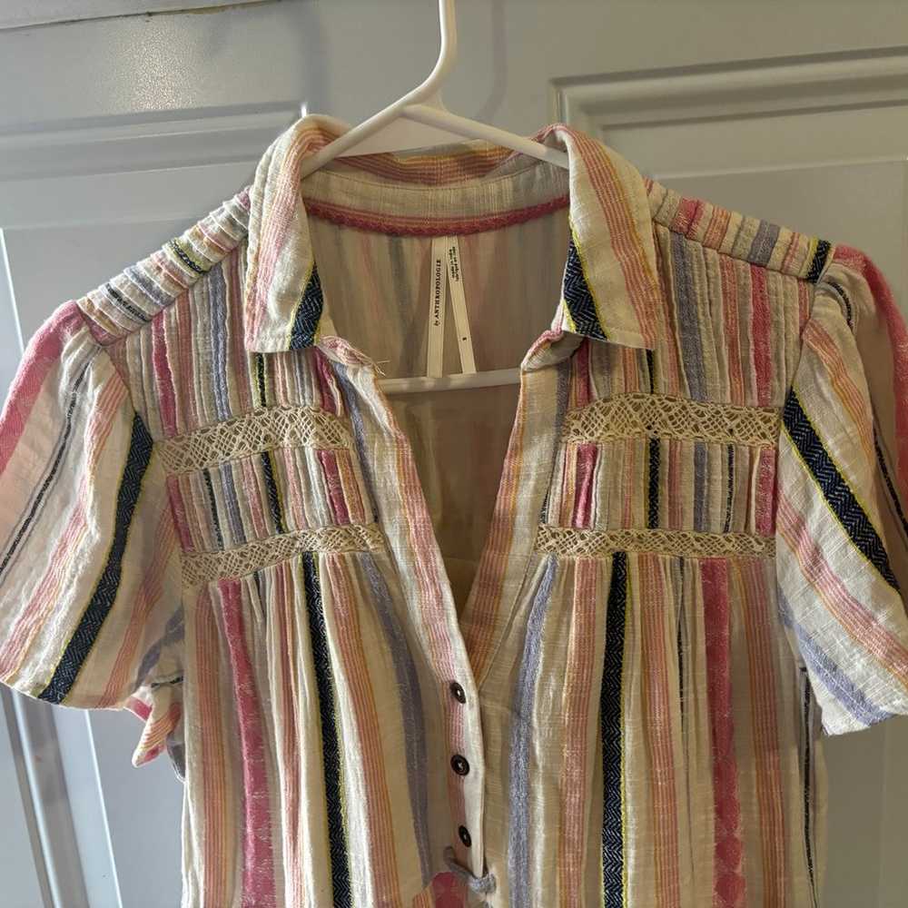 Anthropologie Georgina Multicolor Striped Crotche… - image 4