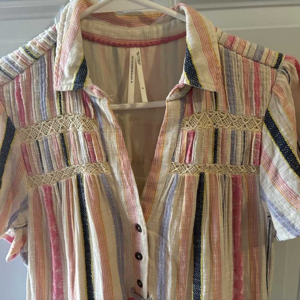 Anthropologie Georgina Multicolor Striped Crotche… - image 6