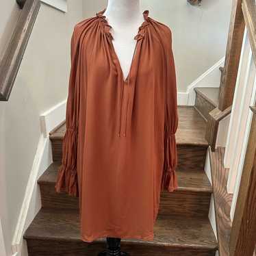 Reformation Adrienne Mini Dress in Cinnamon Size S