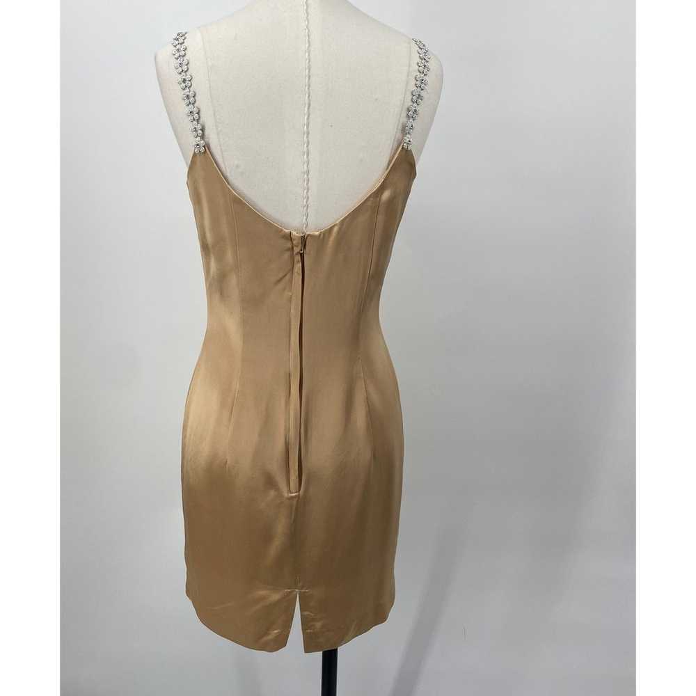 Vintage 90s Jessica McClintock Satin Mini Dress F… - image 10