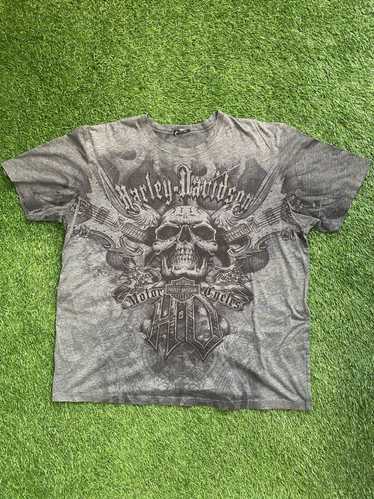 Harley Davidson × Vintage Y2K AOP Skull Harley Dav