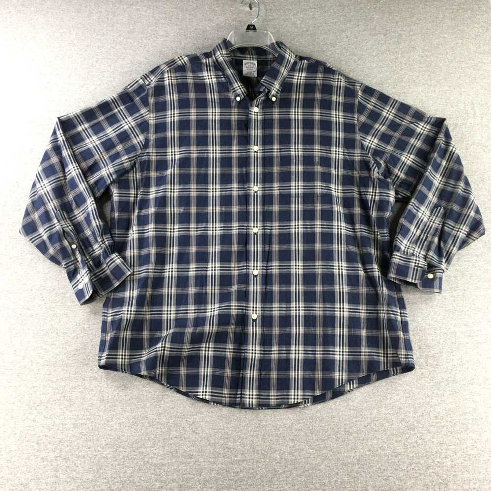 Brooks Brothers Mens 2XL Button Down Plaid Regent… - image 1