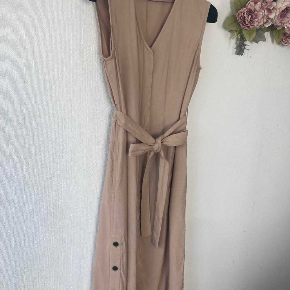 FRAY.ID ❤️ Long One-piece Dress Vest Beige Size 0 - image 4