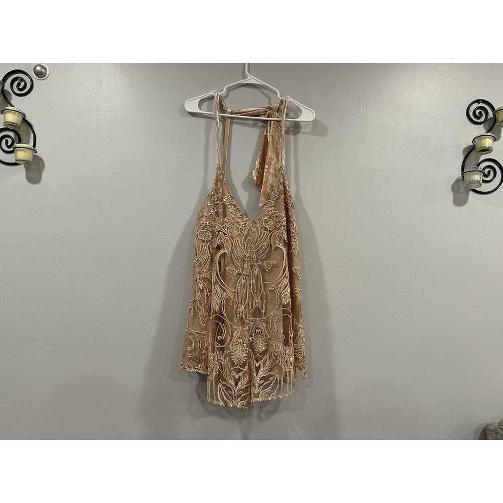 Free People Swingin It Romper Champagne Size Medi… - image 1