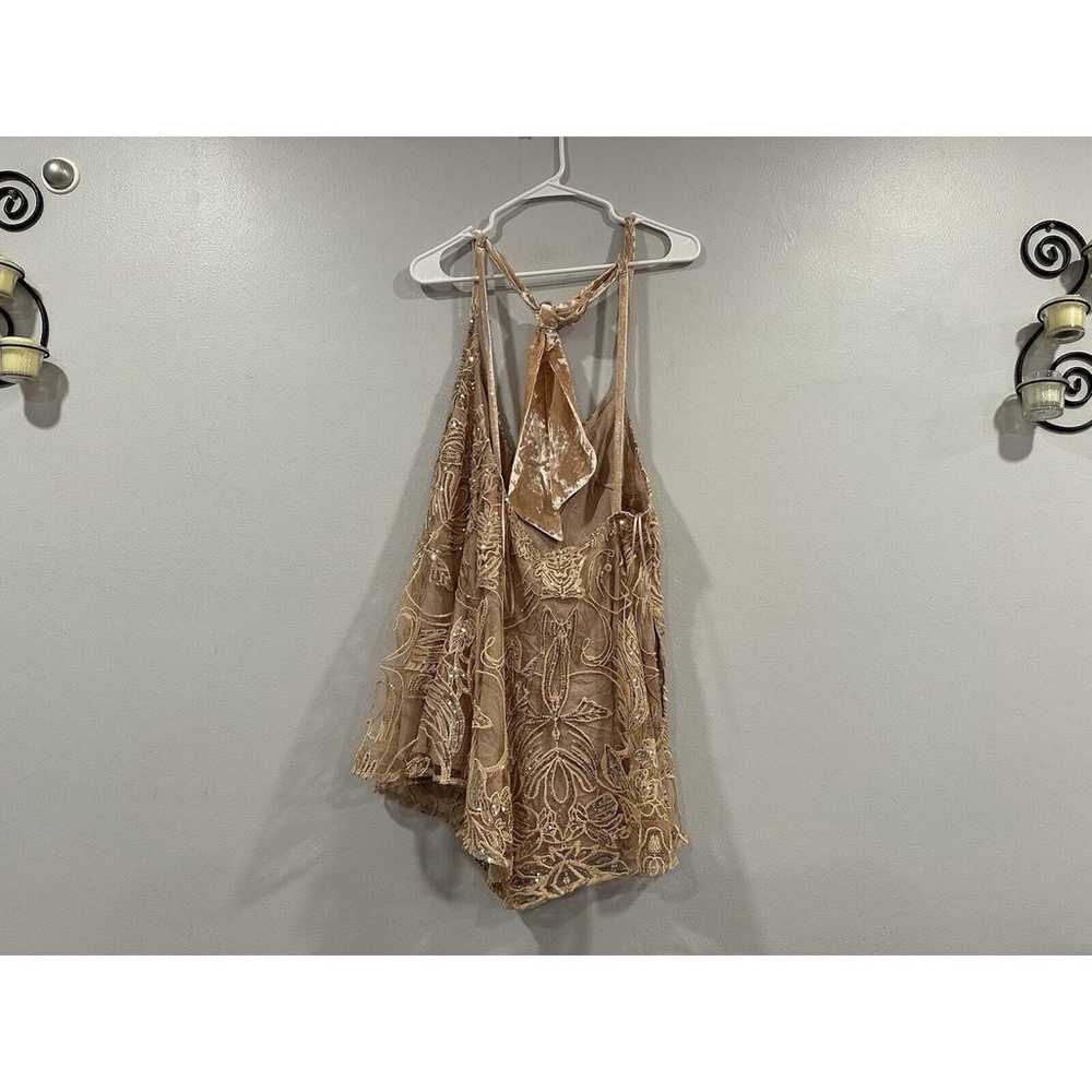 Free People Swingin It Romper Champagne Size Medi… - image 4