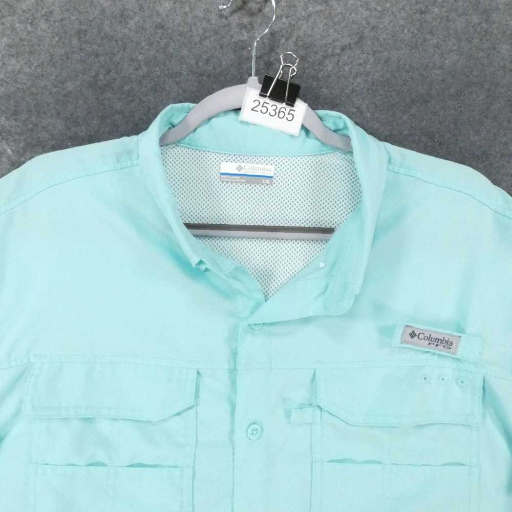 Vintage Aqua Blue PFG Vented Fishing Mens Large S… - image 2