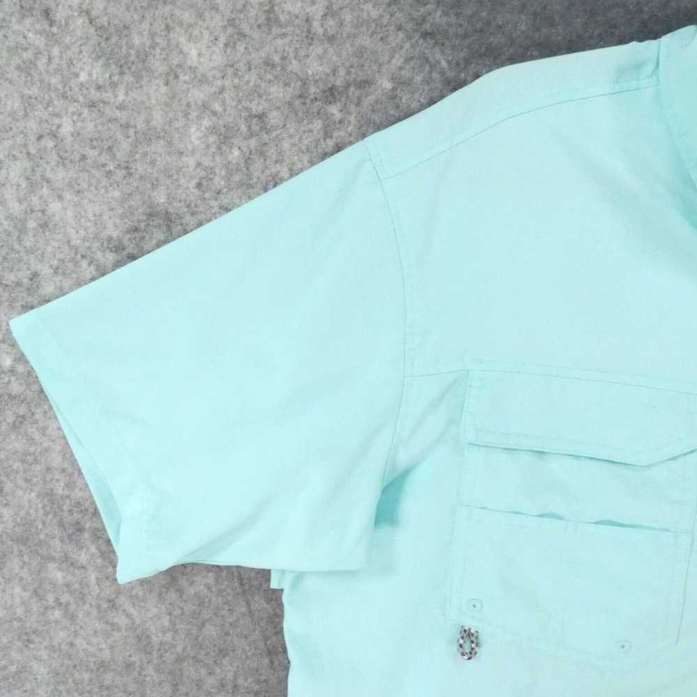 Vintage Aqua Blue PFG Vented Fishing Mens Large S… - image 3