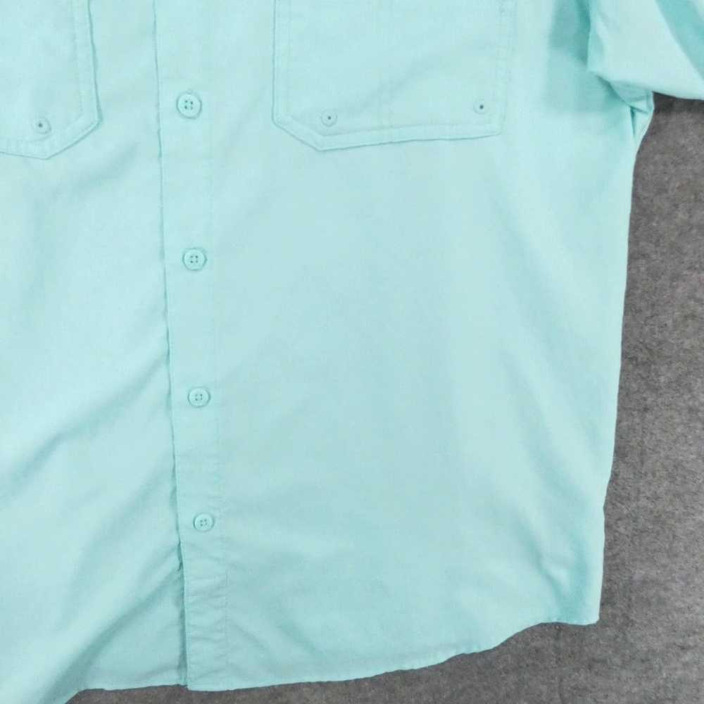 Vintage Aqua Blue PFG Vented Fishing Mens Large S… - image 5