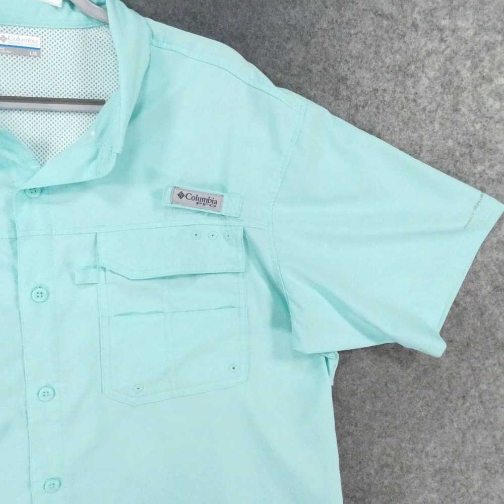 Vintage Aqua Blue PFG Vented Fishing Mens Large S… - image 6