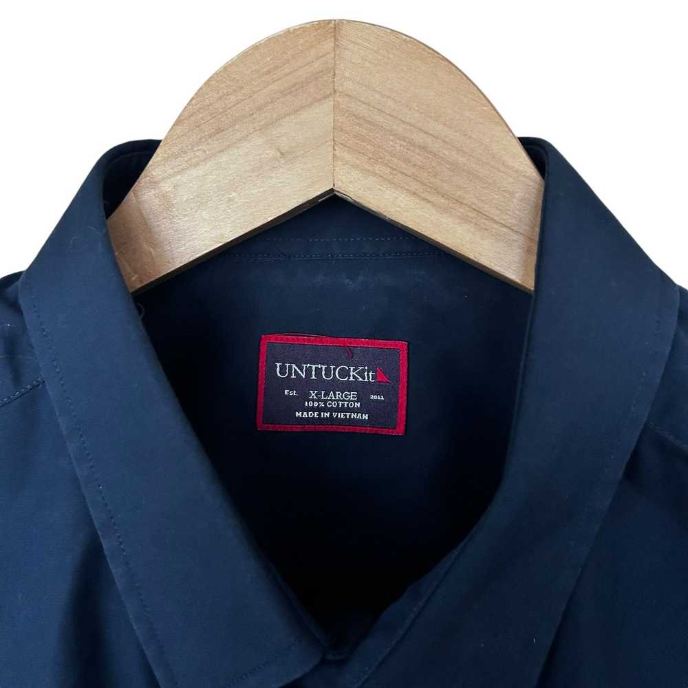 UNTUCKit Untuckit Navy Blue Long Sleeve Button Do… - image 2