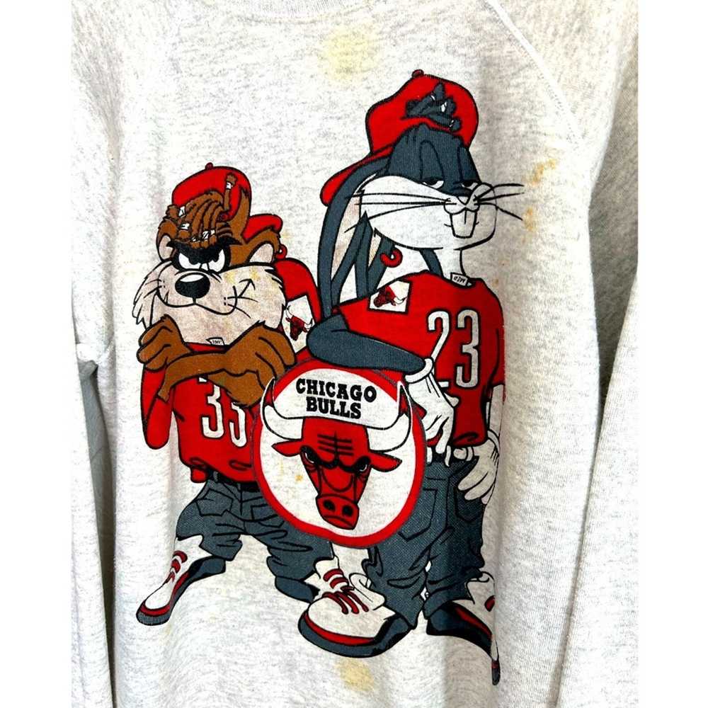 Hanes Vintage 90’s Looney Tunes Taz Bugs Chicago … - image 2