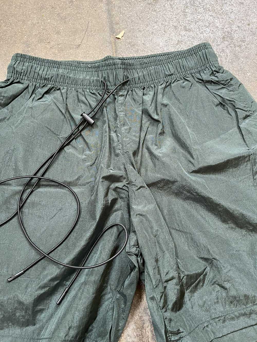 Streetwear × Vintage Crinkle Nylon Shorts Green - image 3