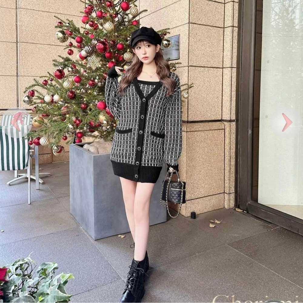 Tweed knit cardigan set - image 1