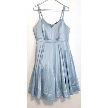 TORRID Plus Size Mini Satin Skater Dress Light Ba… - image 1