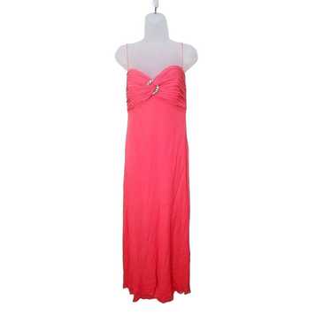 TADASHI SHOJI Maxi Dress SZ 12 100% Silk Rhinesto… - image 1