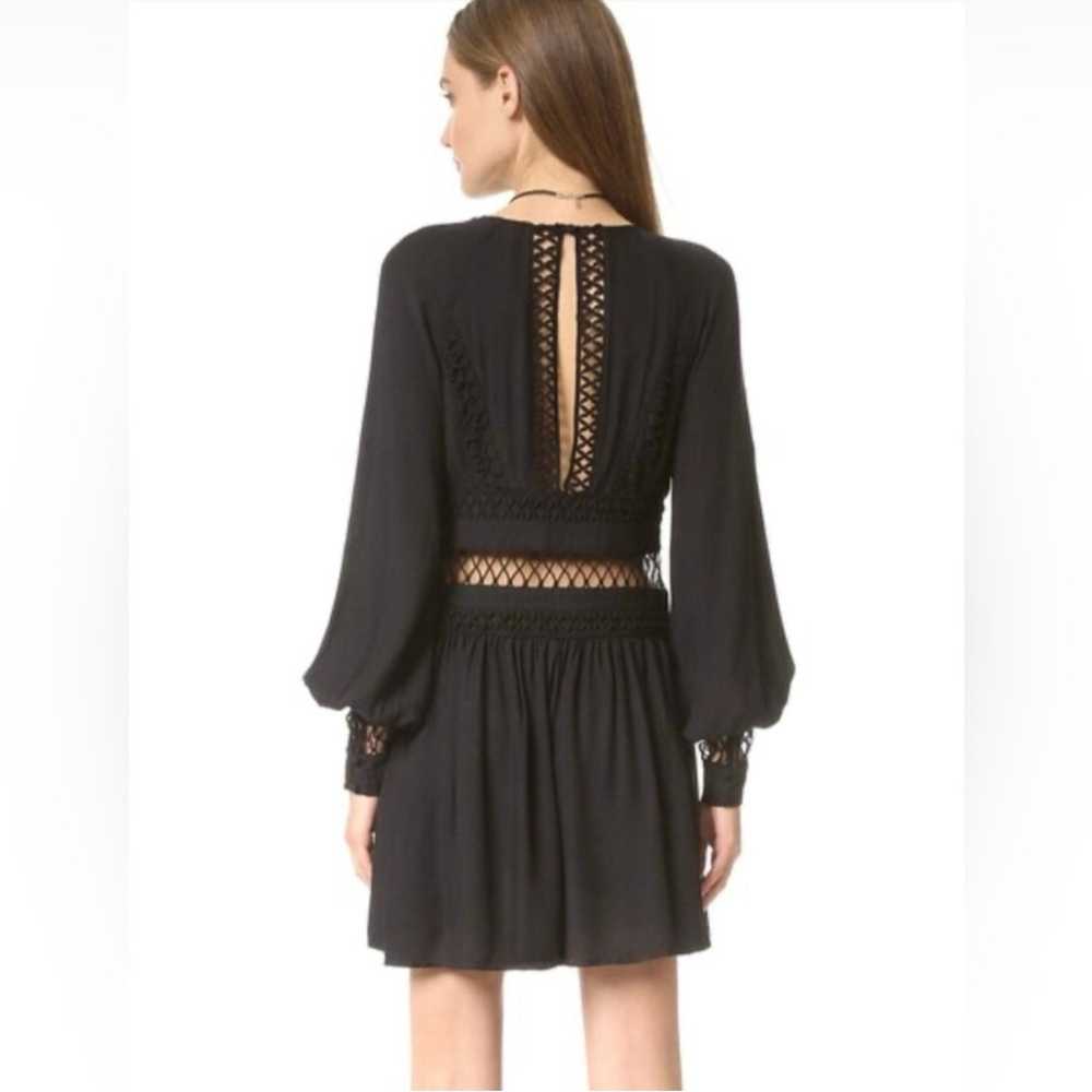 Free People I THINK I LOVE YOU Black Mini Dress S… - image 2