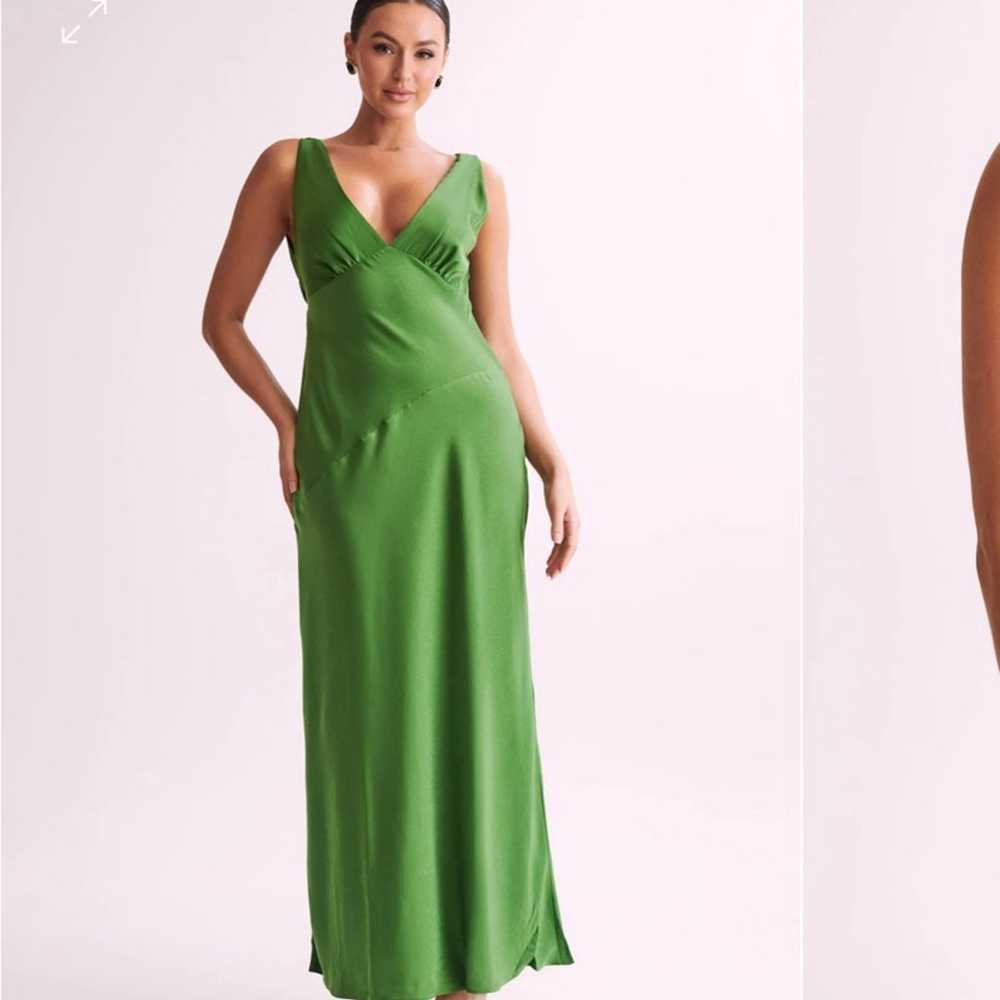 Emerald Satin Gown (Meshki) - image 2