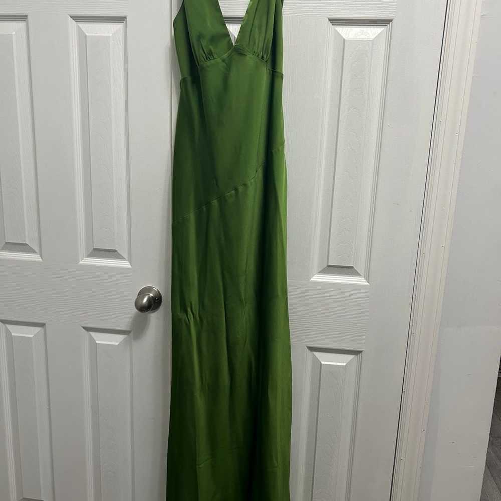 Emerald Satin Gown (Meshki) - image 3