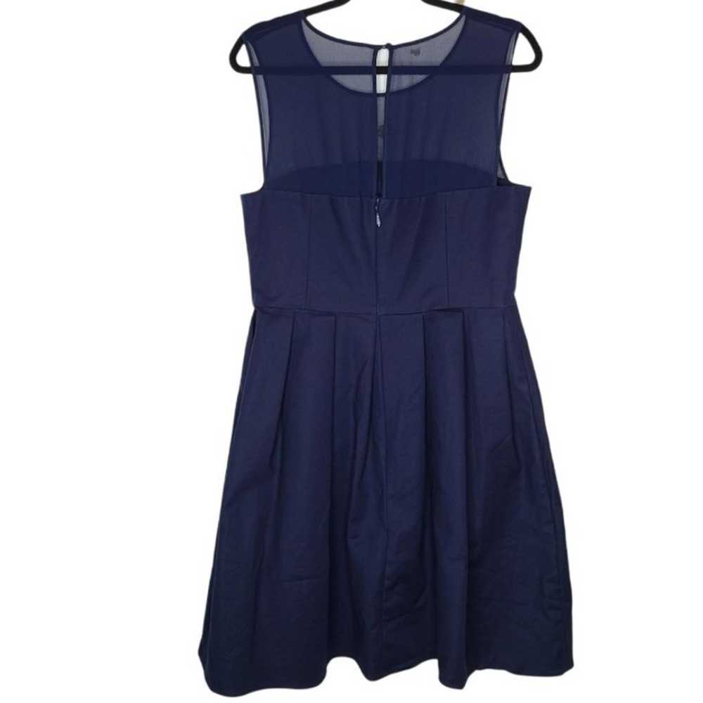 Halston Heritage Navy Dress CTT152017C Size 12 - image 3