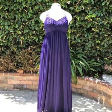 Betsy & Adam purple rhinestone maxi dress size 14 - image 1