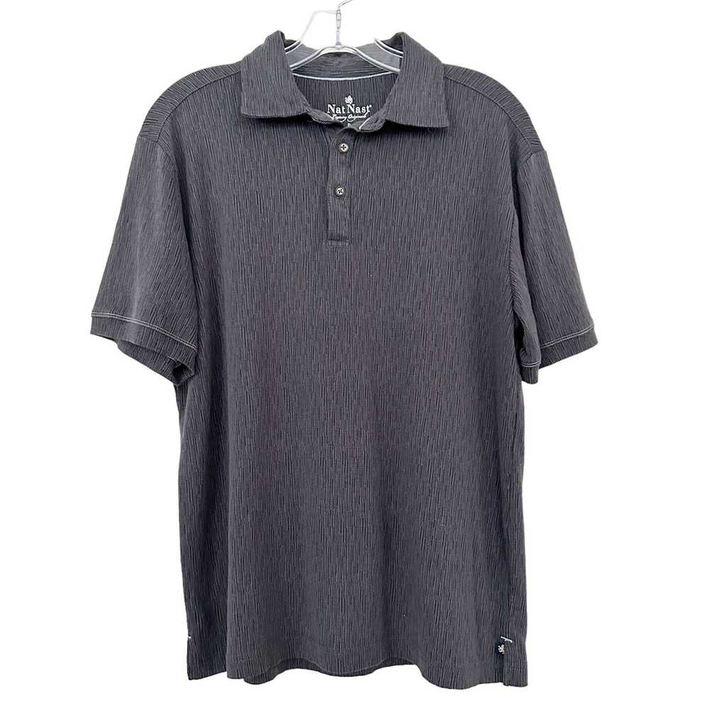 Nat Nast Nat Nast Gray Short Sleeve Golf Polo T S… - image 1